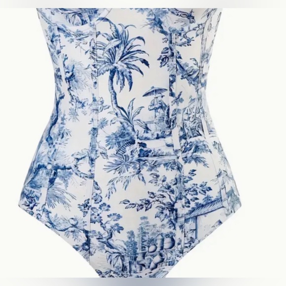 Cute swim suit set blue and white toil. - Picture 2 of 6